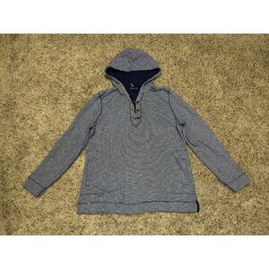 LAUREN RALPH LAUREN Navy Striped Hooded Sweatshirt 100% Cotton Casual Basic XL